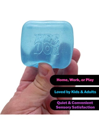 NeeDoh Nice Cube Sensory Squeeze Toy, Super Solid Squish Stress Relief Cube, Returns to Shape for Endless Fidget Fun, Soft & Durable, 2.25 Inch Blue Cube - view 5